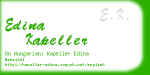 edina kapeller business card